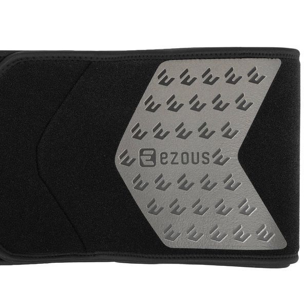 Пояс для тренажерного залу та схуднення SWEAT WAIST TRIMMER EZOUS O-13 розмір 126x20см чорний-сірий O-13 фото
