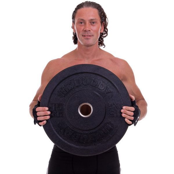 Бамперні диски гумові Bumper Plates MDbuddy TA-2676-15 51мм 15кг чорний TA-2676-15 фото