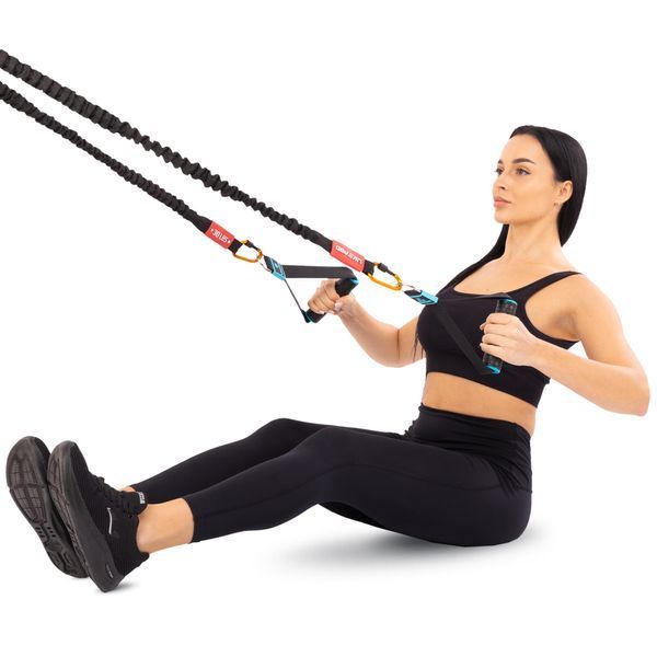 Эспандер трубчатый с карабином в защитном рукаве RESISTANCE TUBE LiveUp LP8401-L нагрузка высокая LP8401-L фото