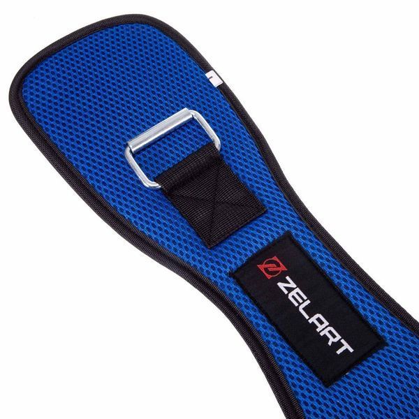Пояс атлетический текстильный Zelart SB-165415 размер-XS-XXL спинка-16см размер XS-XXL синий SB-165415 фото