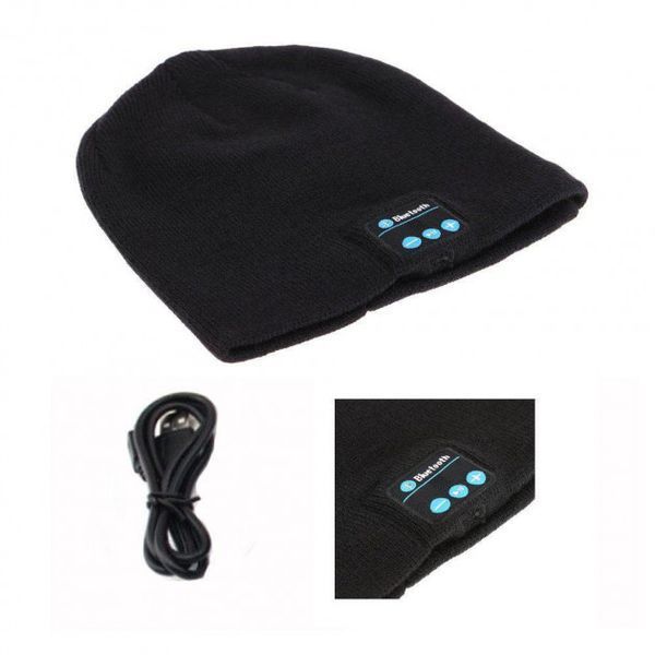 Портативная колонка ШАПКА с bluetooth наушниками SPS Hat BT True. Цвет: черный ws39519 фото