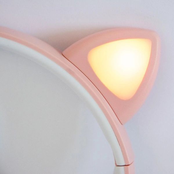 Беспроводные наушники ST77 LED со светящимися кошачьими ушками. Цвет: розовый ws38716-4 фото