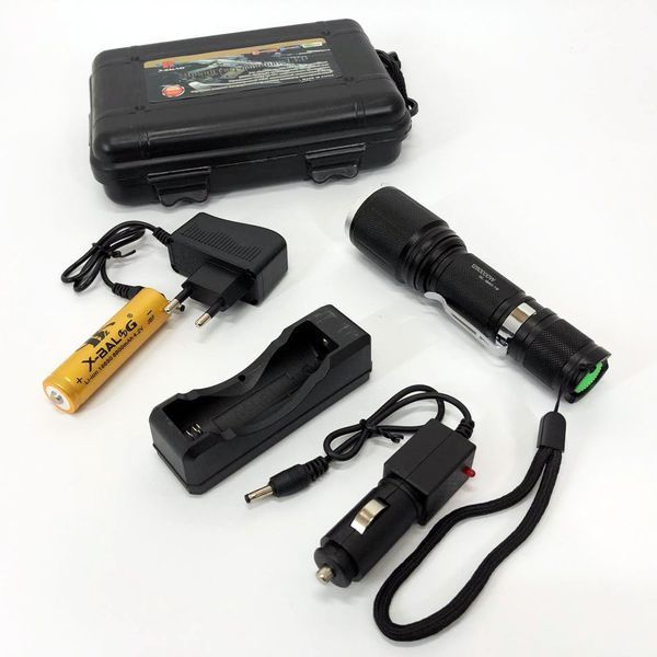 Тактический фонарь Bailong BL-1860-T6, фонарик police оригинал, мощный карманный фонарик ws32192 фото