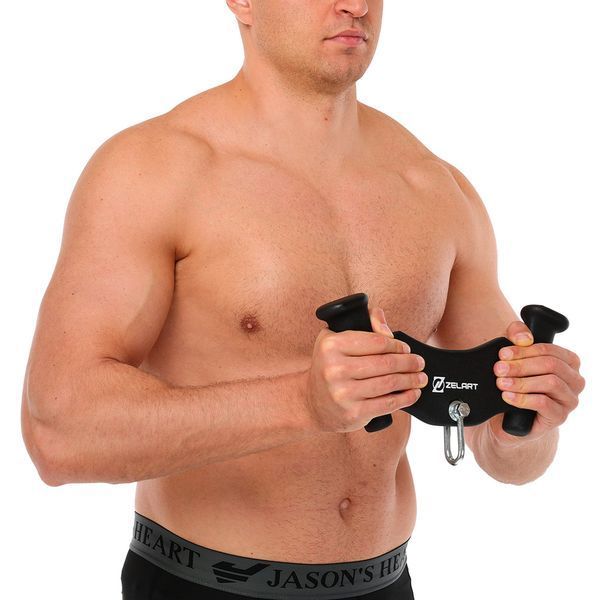 Рукоятка для тяги з вузьким хватом Pull Down Handle нековзне покриття Mdbuddy TA-5389 розмір 33х5,5х14см чорний TA-5389 фото