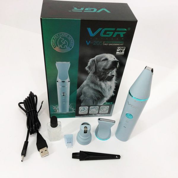 Акумуляторна машинка для стрижки тварин VGR 3 в 1 V-205 ws17583 фото