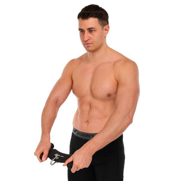 Рукоятка для тяги з вузьким хватом Pull Down Handle нековзне покриття Mdbuddy TA-5389 розмір 33х5,5х14см чорний TA-5389 фото