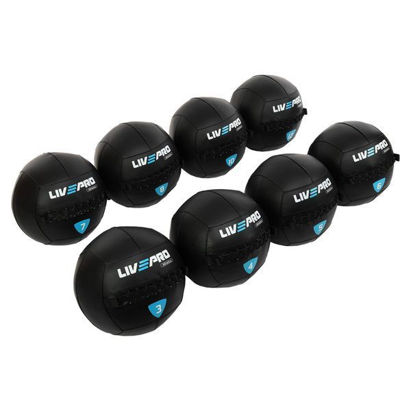 М'яч набивний медичний для кросфіту WALL BALL LiveUp LP8103-2 2кг чорний LP8103-2 фото