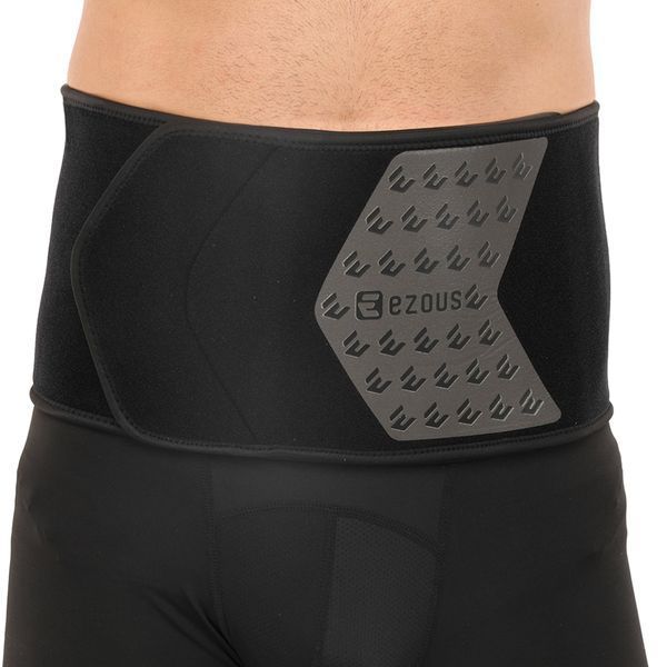 Пояс для тренажерного залу та схуднення SWEAT WAIST TRIMMER EZOUS O-13 розмір 126x20см чорний-сірий O-13 фото