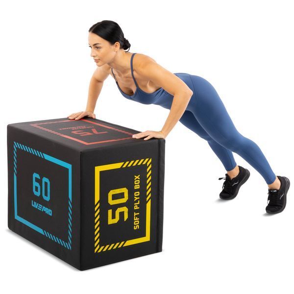 Бокс плиометрический тумба для кроссфита Плиобокс SOFT PLYO BOX LiveUp LP8155 1шт 50х60х75см черный LP8155 фото