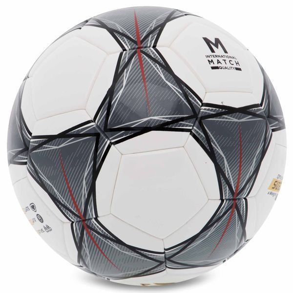 М'яч футбольний LI-NING LFQK635-1 №5 PU+EVA білий-чорний LFQK635-1 фото