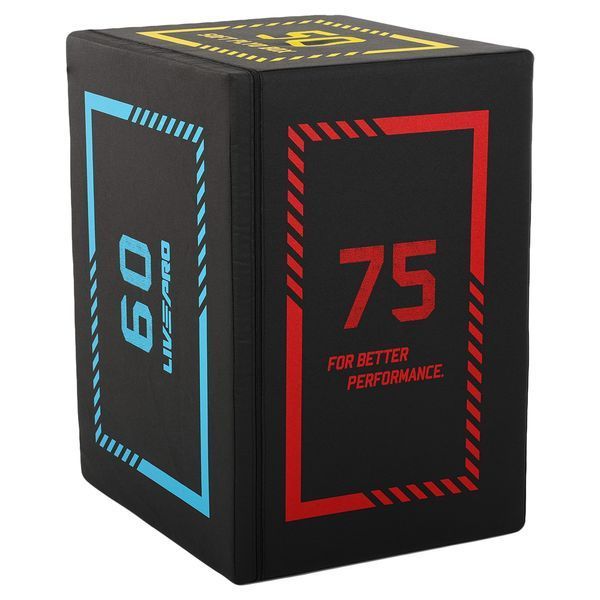 Бокс плиометрический тумба для кроссфита Плиобокс SOFT PLYO BOX LiveUp LP8155 1шт 50х60х75см черный LP8155 фото