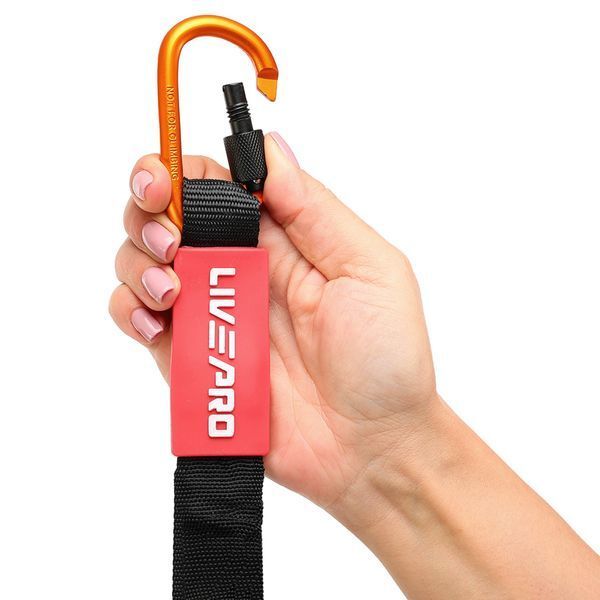 Эспандер трубчатый с карабином в защитном рукаве RESISTANCE TUBE LiveUp LP8401-L нагрузка высокая LP8401-L фото
