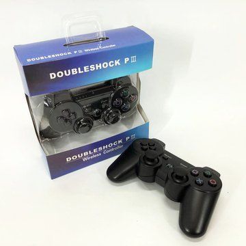 Игровой беспроводной геймпад Doubleshock PS3/PC аккумуляторный джойстик с функцией вибрации. Цвет: черный ws52595 фото