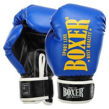 Перчатки боксерские на липучке искусственная кожа BOXER NEW 2022-N 10-16 унций цвета в ассортименте 16 унции 2022-N фото