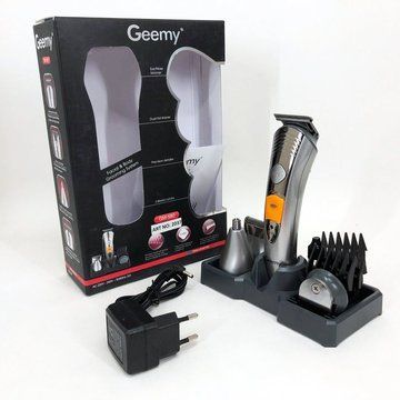 Набор для стрижки Pro Gemei GM-580 триммер 7в1 для стрижки волос, бритья бороды, для носа и ушей, стайлер ws11912 фото