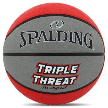 Мяч баскетбольный резиновый SPALDING TRIPLE THREAT 84546Z размер 7 серый-красный 84546Z фото