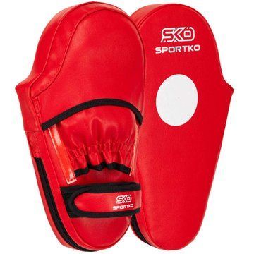Лапа боксерская прямая тренировочная удлиненная Кожвинил SPORTKO PD4 36x20x5см 2штуки цвета в ассортименте PD4 фото