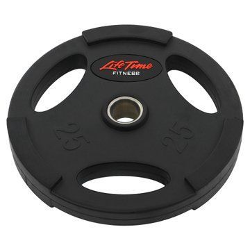 Млинці диски гумові з потрійним хватом та металевою втулкою LIFE FITNESS SC-80154B-25 51мм 25кг чорний SC-80154B-25 фото
