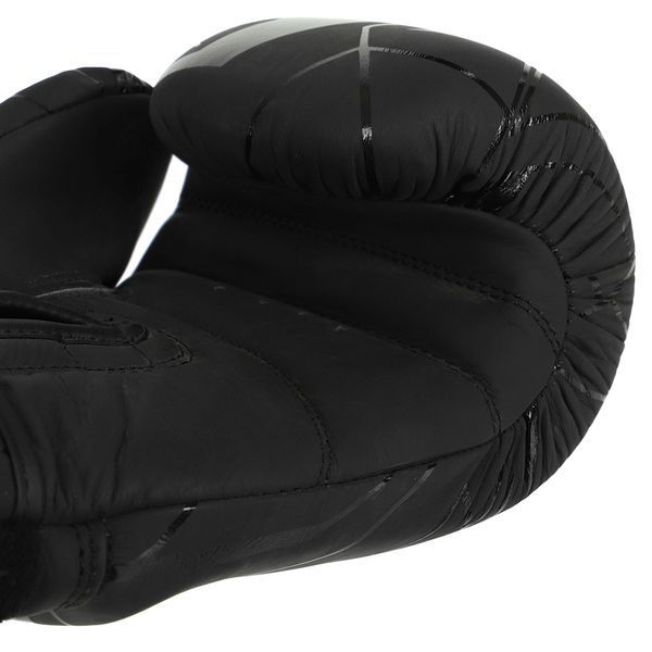 Перчатки боксерские на липучке кожаные FISTRAGE INTENSE FIGHTER VL-9350 10-14 унций серый-черный 12 унции VL-9350 фото
