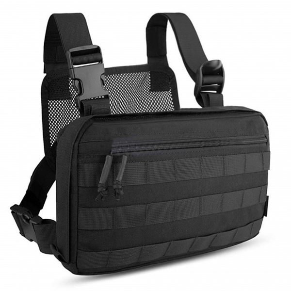 Тактическая нагрудная сумка с Cordura 1000D, мужская разгрузка черная ws92143 фото