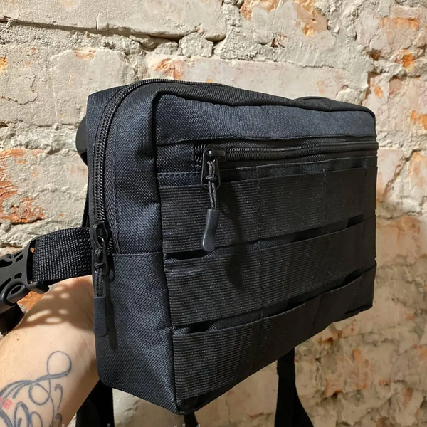 Тактическая нагрудная сумка с Cordura 1000D, мужская разгрузка черная ws92143 фото
