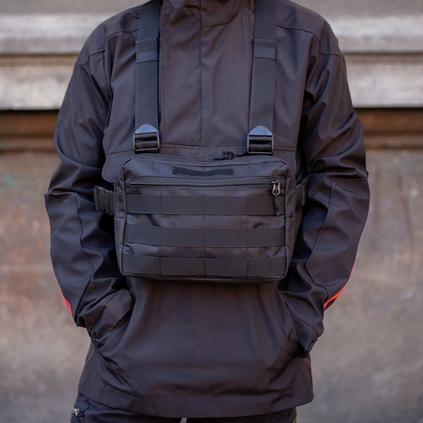 Тактическая нагрудная сумка с Cordura 1000D, мужская разгрузка черная ws92143 фото