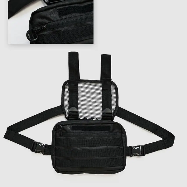Тактическая нагрудная сумка с Cordura 1000D, мужская разгрузка черная ws92143 фото