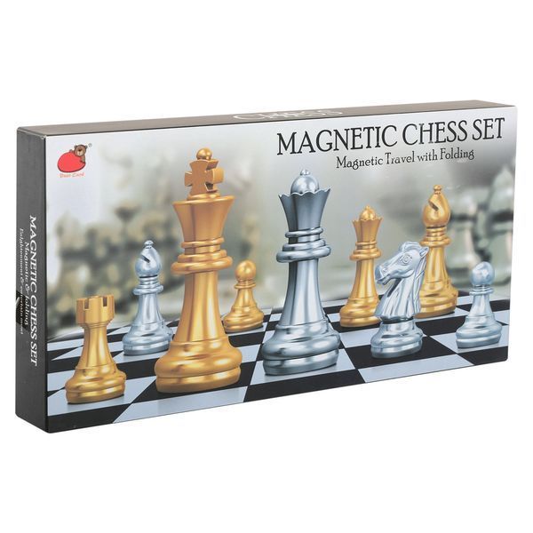 Шахматы настольная игра пластиковые на магнитах Bear Card 2412A размер 32см x 32см х 2см 2412A фото