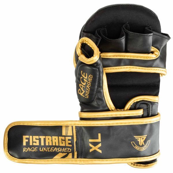 Перчатки Крабы спаринговые для MMA FISTRAGE VL-5521 S-XL черный-золотой M VL-5521 фото