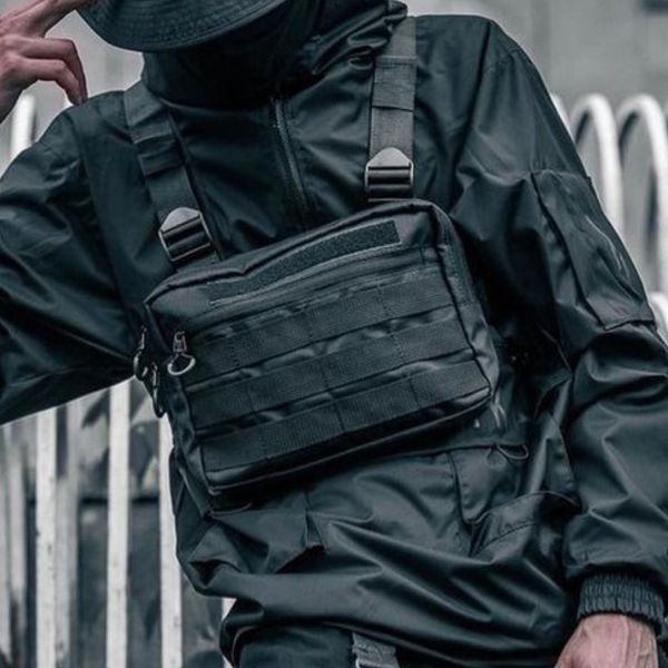 Тактическая нагрудная сумка с Cordura 1000D, мужская разгрузка черная ws92143 фото