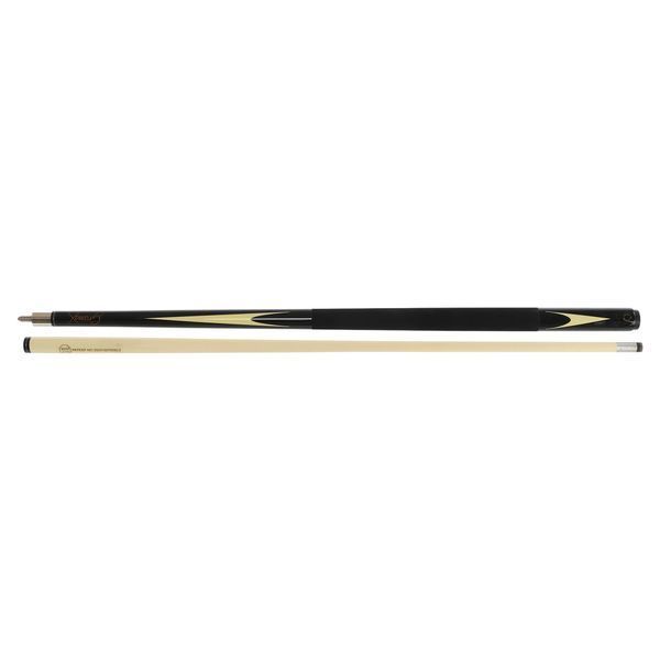 Кий бильярдный для русской пирамиды двухсоставной разборной GRAMAX CARBON KS-6206 160x1,3см черный-бежевый KS-6206 фото