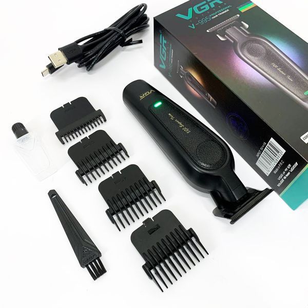 Акумуляторна машинка для стрижки VGR V-995 + 4 насадки, 2000 мАг, USB ws63998 фото