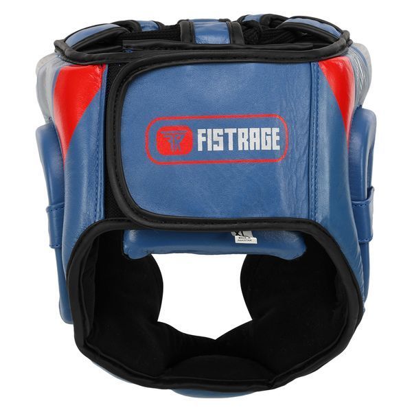 Шолом боксерський з повним захистом шкіряний FISTRAGE VL-7810 S-XL синій S VL-7810 фото