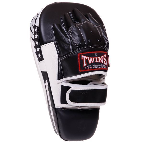 Лапа боксерская изогнутая тренировочная удлиненная кожа TWINS PML21 33x20x12см 1штука цвета в ассортименте Левая PML21 фото