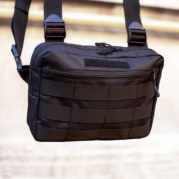 Тактическая нагрудная сумка с Cordura 1000D, мужская разгрузка черная ws92143 фото