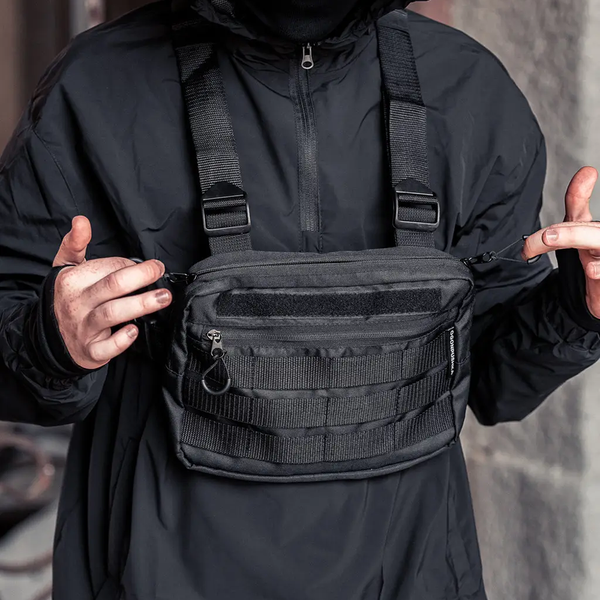 Тактическая нагрудная сумка с Cordura 1000D, мужская разгрузка черная ws92143 фото