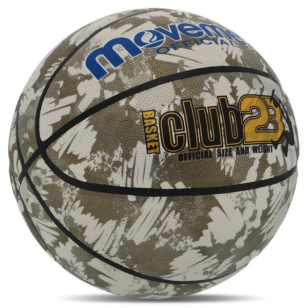 М'яч баскетбольний Movemen Club23 BA-7436 розмір 7 сірий-білий BA-7436 фото