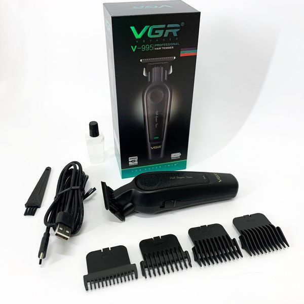 Акумуляторна машинка для стрижки VGR V-995 + 4 насадки, 2000 мАг, USB ws63998 фото