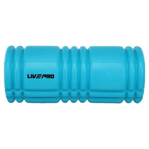 Роллер массажный цилиндр (ролик мфр) 33см Grid 3D Roller EVA LiveUp LP8231 синий LP8231 фото