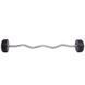 Штанга нерозбірна з фіксованою вагою вигнута гумова Zelart Rubber Coated Barbell TA-2687-25 довжина-95см 25кг чорний TA-2687-25 фото 2
