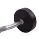 Штанга нерозбірна з фіксованою вагою вигнута гумова Zelart Rubber Coated Barbell TA-2687-25 довжина-95см 25кг чорний TA-2687-25 фото 4