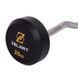 Штанга нерозбірна з фіксованою вагою вигнута гумова Zelart Rubber Coated Barbell TA-2687-25 довжина-95см 25кг чорний TA-2687-25 фото 3