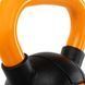 Гиря тренувальна цільна гумова з пофарбованою ручкою LiveUp Urethane competition kettlebell UAZE5336-6 вага 6кг чорний-помаранчевий UAZE5336-6 фото 6