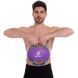 Медбол мяч медицинский двуручный с хватами Zelart FI-2619-8 8кг серый-фиолетовый FI-2619-8 фото 6