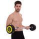 Штанга неразборная с фиксированным весом изогнутая полиуретановая Zelart Urethane Barbell TA-2690-35 длина-110см 35кг черный-салатовый TA-2690-35 фото 7