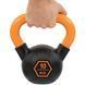 Гиря тренувальна цільна гумова з пофарбованою ручкою LiveUp Urethane competition kettlebell UAZE5336-10 вага 10кг чорний-помаранчевий UAZE5336-10 фото 8