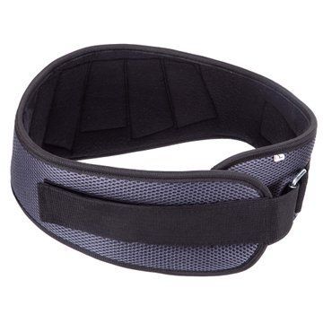 Пояс атлетический текстильный Zelart SB-165411 спинка-17см размер-XS-XXL серый SB-165411 фото