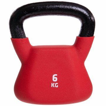 Гиря тренировочная цельная с PVC покрытием UFC UHA-69693 вес 6кг красный UHA-69693 фото