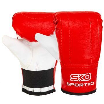Снарядные перчатки-блинчики для бокса искусственная кожа SPORTKO UR PD-3 размер S-XL цвета в ассортименте L PD-3 фото