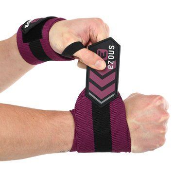 Бинти кистьові для жиму STRONG WRIST WRAPS EZOUS C-07 2штуки чорний-фіолетовий C-07 фото